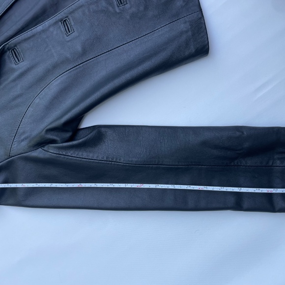 Black Genuine Leather Jacket - Picture 4 of 5